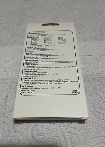 Çiçek Desenli Pembe Takma Tırnak Seti - Görsel 2