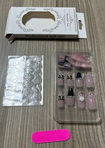 Pembe Pastel Tırnak Süsü Seti - Görsel 4