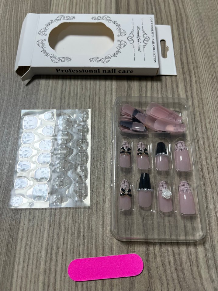 Pembe Pastel Tırnak Süsü Seti - Görsel 4