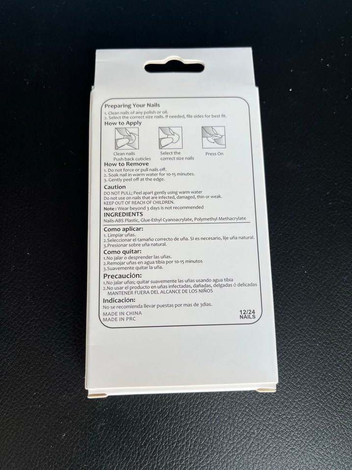 Kırmızı Kalp Desenli Takma Tırnak - Görsel 2