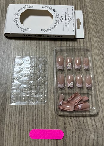 Bej Pastel Tırnak Süsü Seti - Görsel 4