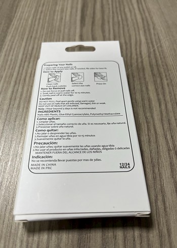 Bej Taşlı ve Süslemeli Takma Tırnak Seti - Görsel 2