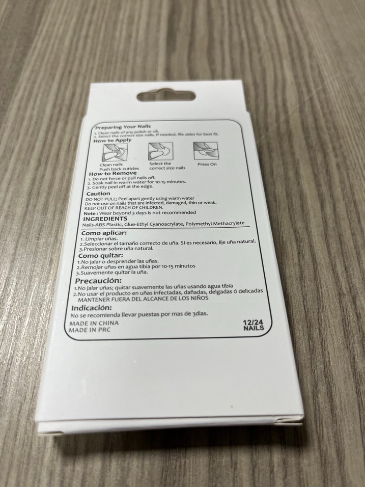 Bej Taşlı ve Süslemeli Takma Tırnak Seti - Görsel 2