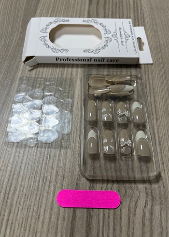 Beyaz Taşlı Tırnak Süsleme Seti - Görsel 4