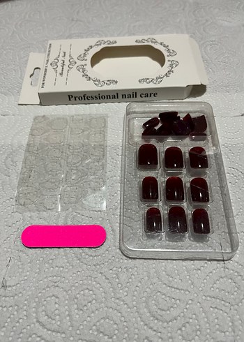 Koyu Bordo Tırnak Dekorasyonu Seti - Görsel 4