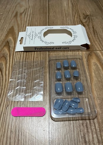 Mavi Gri Takma Tırnak Seti - Görsel 4