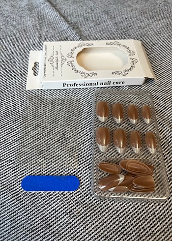 Koyu Bej Takma Tırnak Seti - Görsel 4