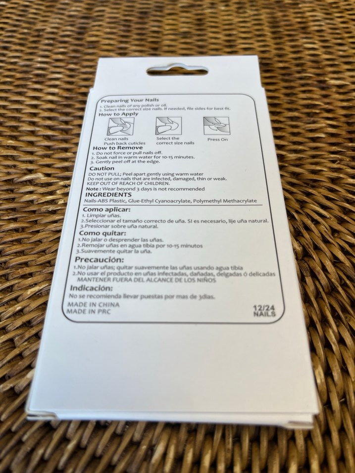 Bej ve Siyah Fransız Takma Tırnak Seti - Görsel 2