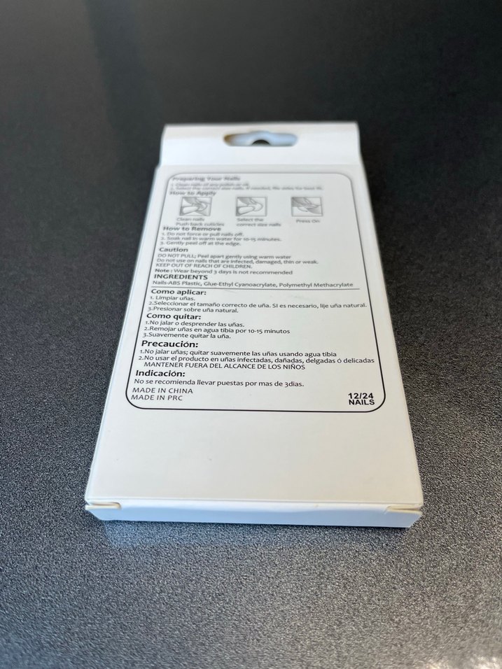 Bordo Damalı Desenli Tırnak Süsleri - Görsel 2