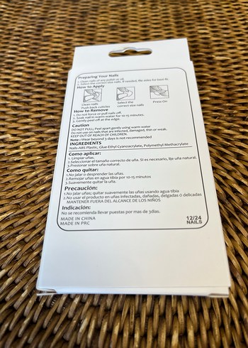 Mavi Işıltılı Takma Tırnak Seti - Görsel 2