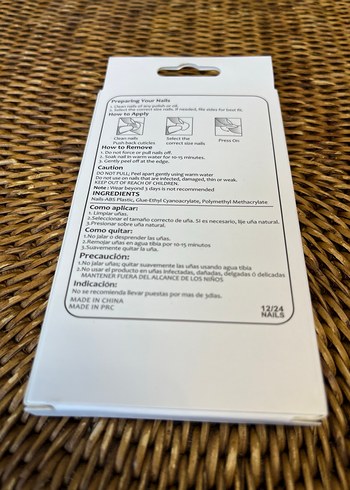 Bordo Takma Tırnak Seti - Görsel 2