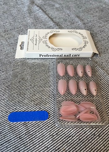 Pastel Pembe Takma Tırnak Seti - Görsel 4