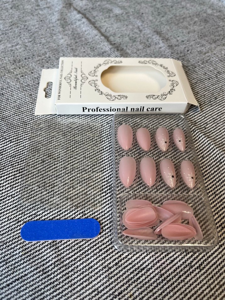 Pastel Pembe Takma Tırnak Seti - Görsel 4