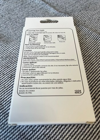 Mor Kalp Desenli Sahte Tırnak Seti - Görsel 2