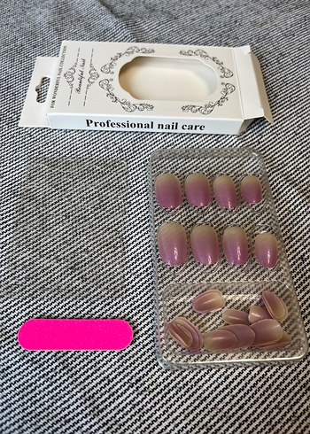 Pastel Pembe Takma Tırnak Seti - Görsel 4