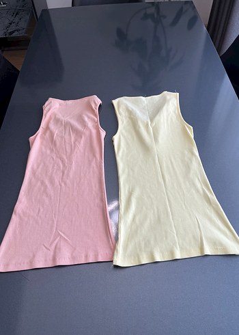 Pembe Payetli V Yakalı Kolsuz Mini Üst - Görsel 7