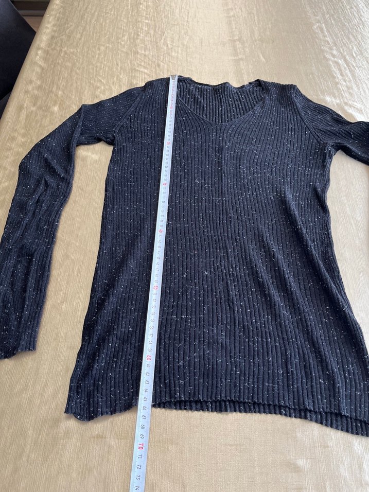 Gri Uzun Kollu  Kadın Kazak - Görsel 2