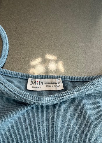 Gri Örgü Kolsuz Kadın Atlet - Görsel 4