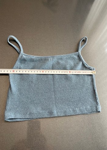 Gri Örgü Kolsuz Kadın Atlet - Görsel 3