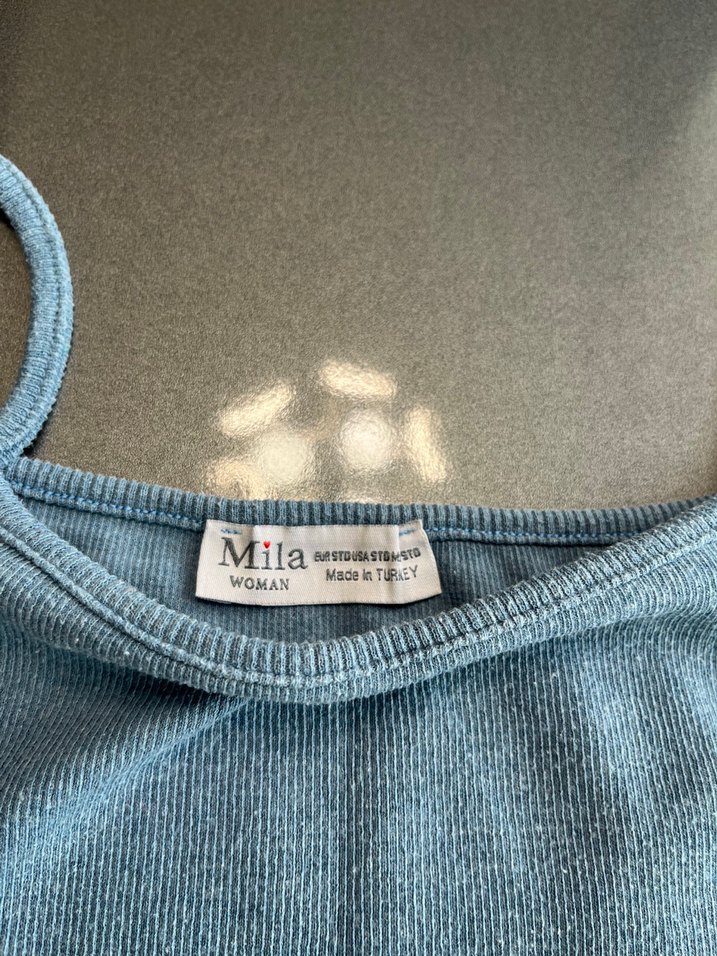 Gri Örgü Kolsuz Kadın Atlet - Görsel 4