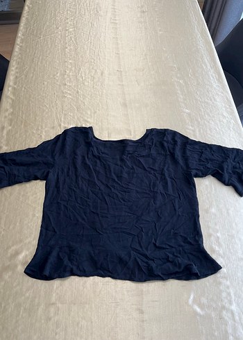 Lacivert V Yakalı Kadın Bluz - Görsel 5