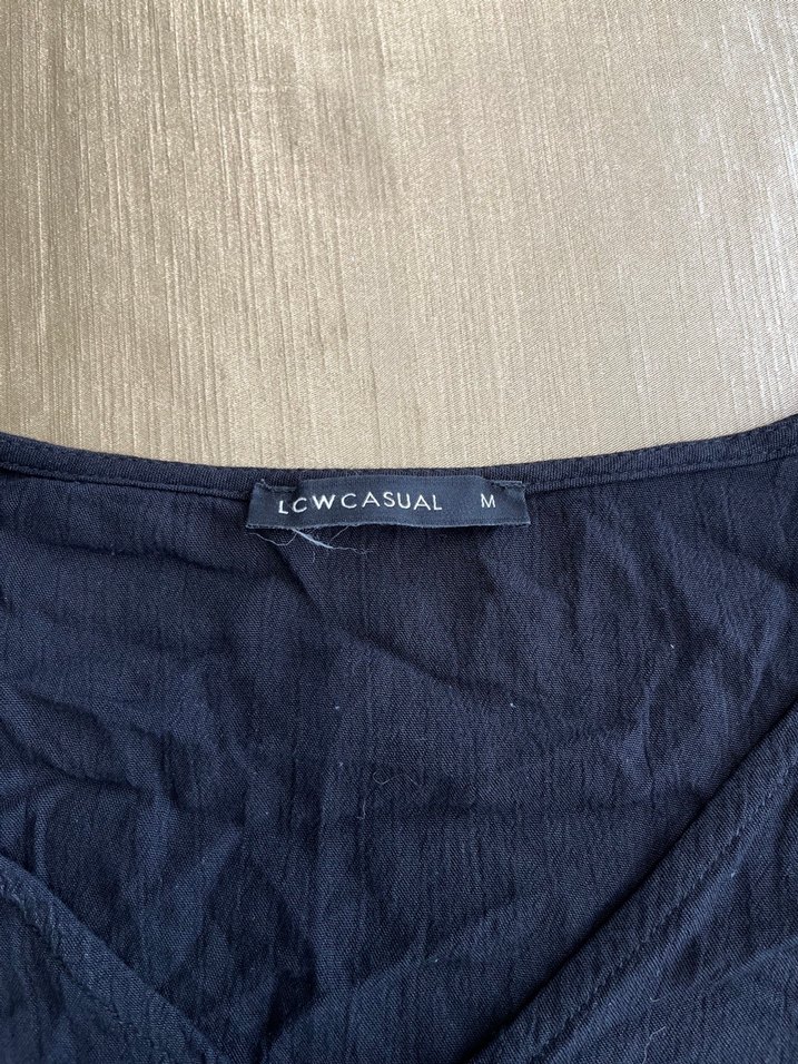 Lacivert V Yakalı  Kadın Bluz - Görsel 4