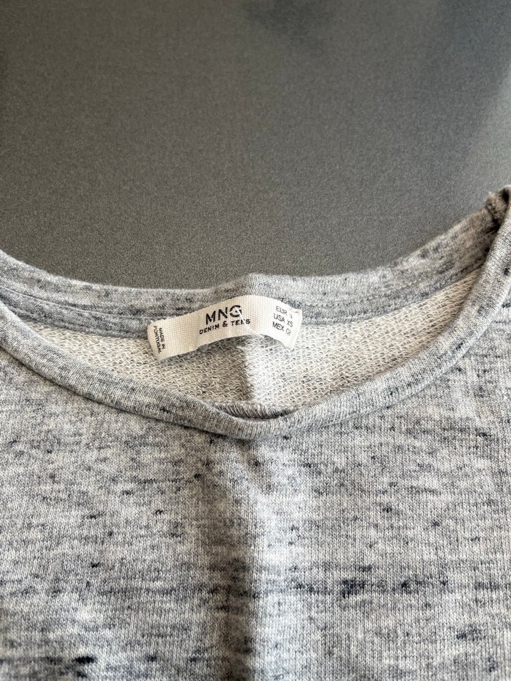 Gri Kız Sweatshirt Düğmeli Detaylı - Görsel 4