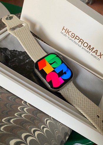 Bej Renk HK9PROMAX Akıllı Saat - Görsel 4