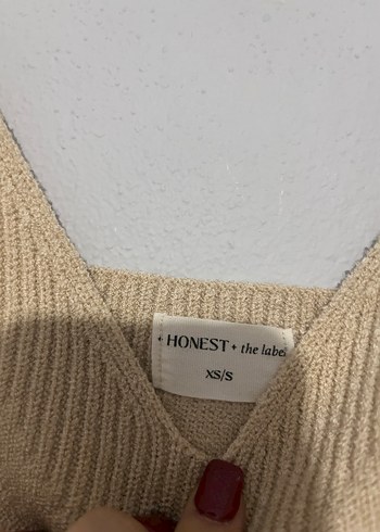 Bej Kadın Triko Uzun Elbise - Görsel 4