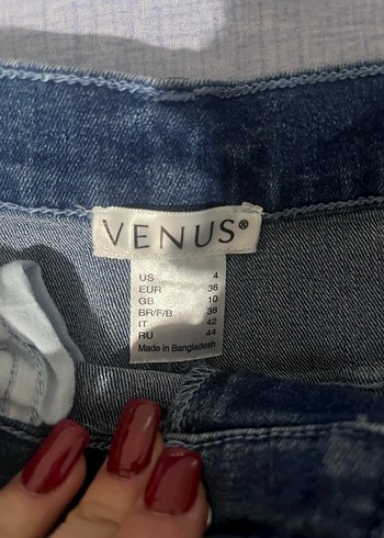 Gri Denim Mini Etek - Görsel 3