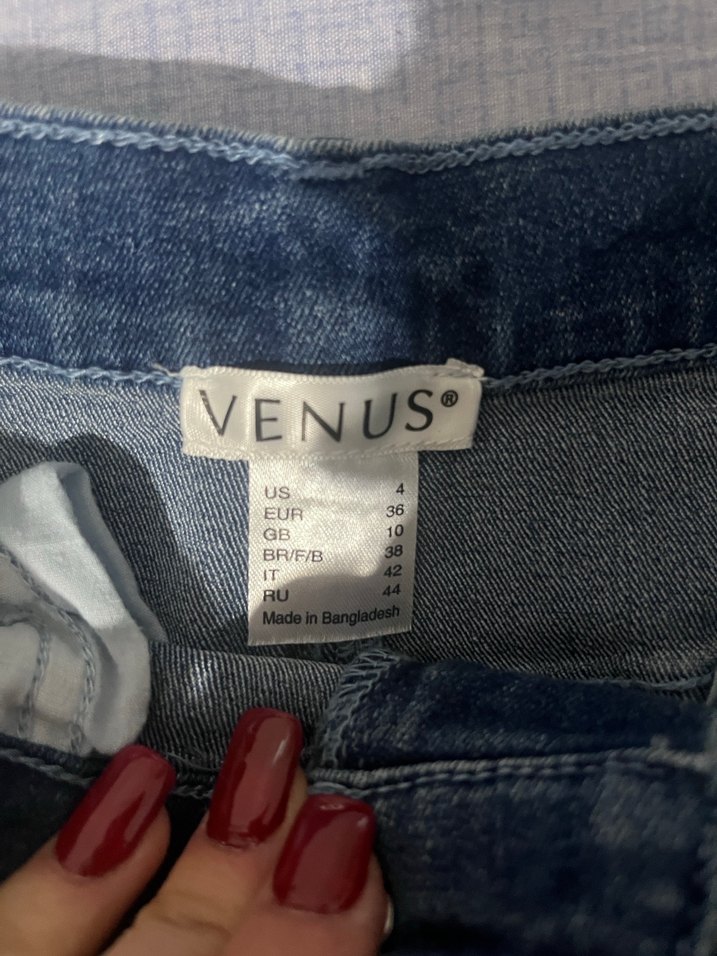 Gri Denim Mini Etek - Görsel 3