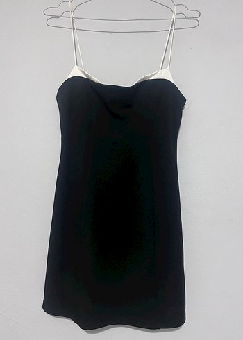 Siyah Askılı Midi Kadın Abiye Elbise - Görsel 4