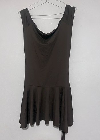 Siyah Midi Kolsuz elbise Pull bear - Görsel 2