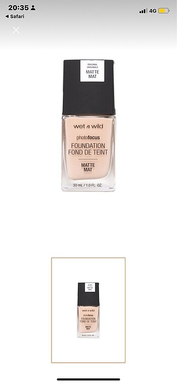 Wet n wild Wet n wild bej renk mat fondöten