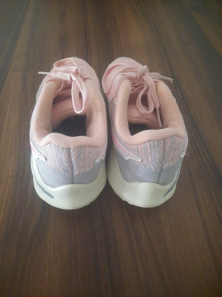 Pembe Bağcıklı İnce Topuklu Kadın Spor Ayakkabı - Görsel 4