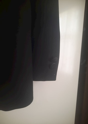 Düğmeli Siyah Kadın Blazer Ceket - Görsel 4