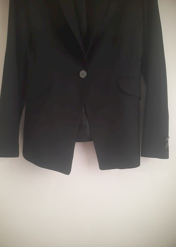 Düğmeli Siyah Kadın Blazer Ceket - Görsel 3