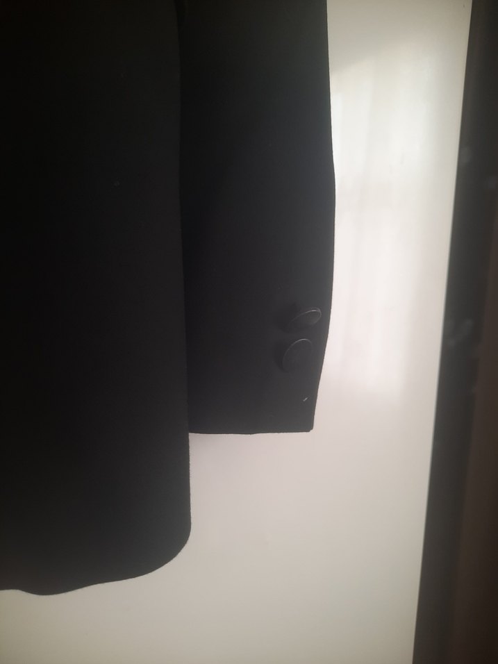 Düğmeli Siyah Kadın Blazer Ceket - Görsel 4