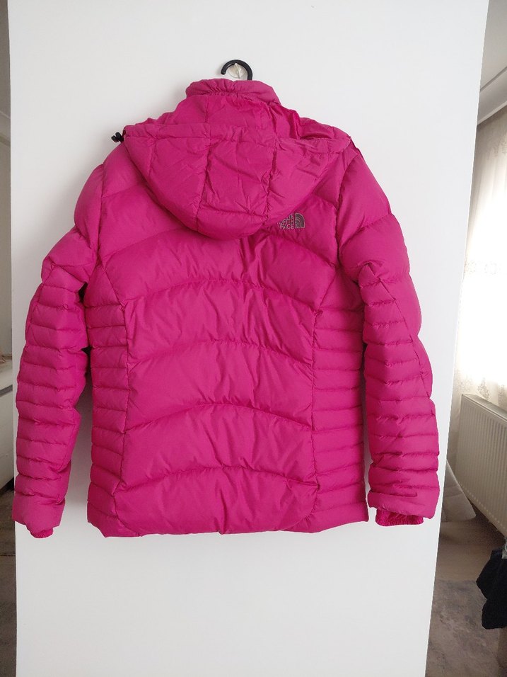 Pembe Kadın Kışlık Mont Fermuarlı - Görsel 5