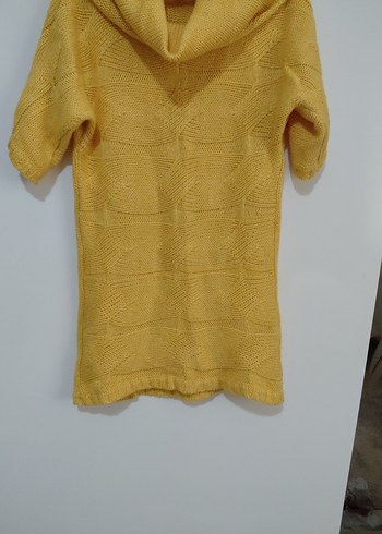 Sarı Triko Kadın Midi Kazak - Görsel 3