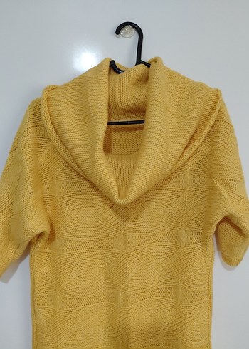 Sarı Triko Kadın Midi Kazak - Görsel 4