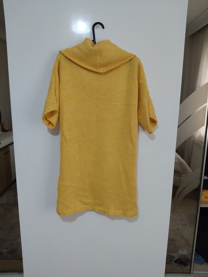 Sarı Triko Kadın Midi Kazak - Görsel 5