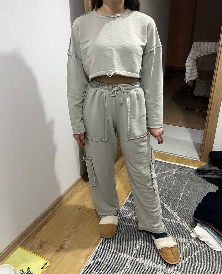 Gri Kadın Rahat Kesim Eşofman Takımı - Görsel 2