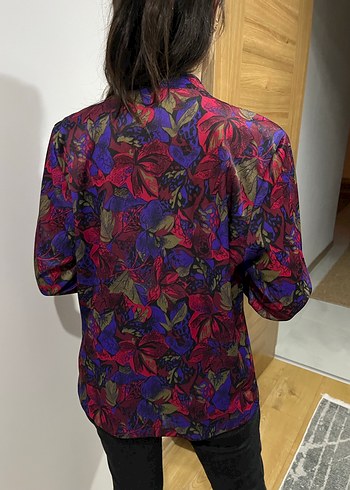 Vintage Mor Desenli Salaş Ceket - Görsel 5