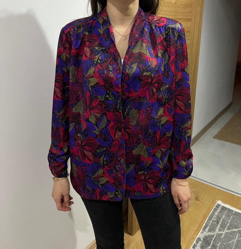 Vintage Mor Desenli Salaş Ceket - Görsel 2