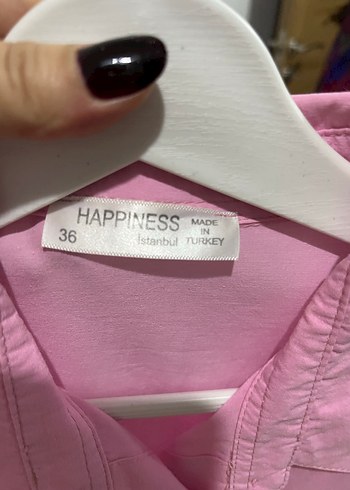 Pembe Düğmeli Salaş Gömlek - Görsel 4