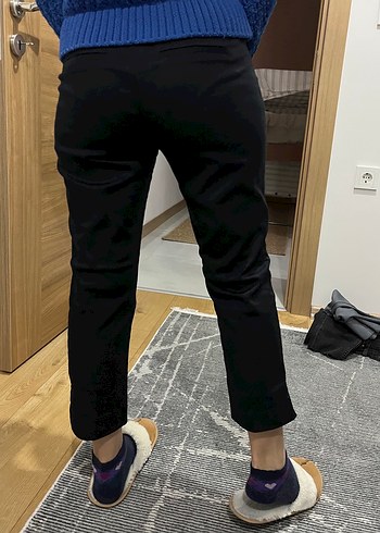 Koyu Renk Rahat Kesim kumaş pantolon - Görsel 5