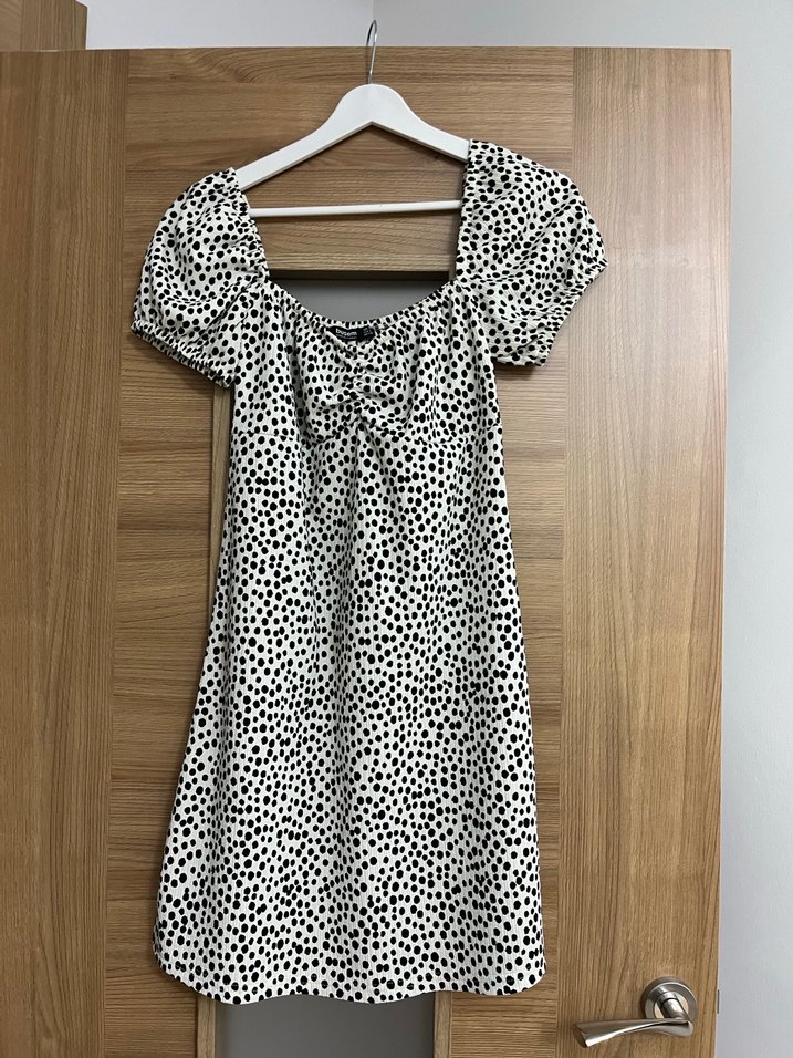 Puantiyeli Mini Elbise - Görsel 2