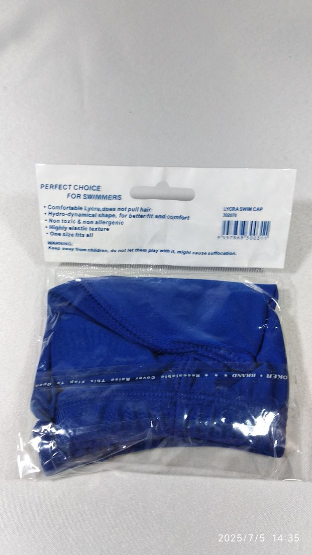 Lacivert Lycra Yüzme Bonesi - Görsel 4