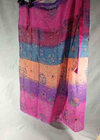 Renkli Bohem Kadın Pareo - Görsel 2